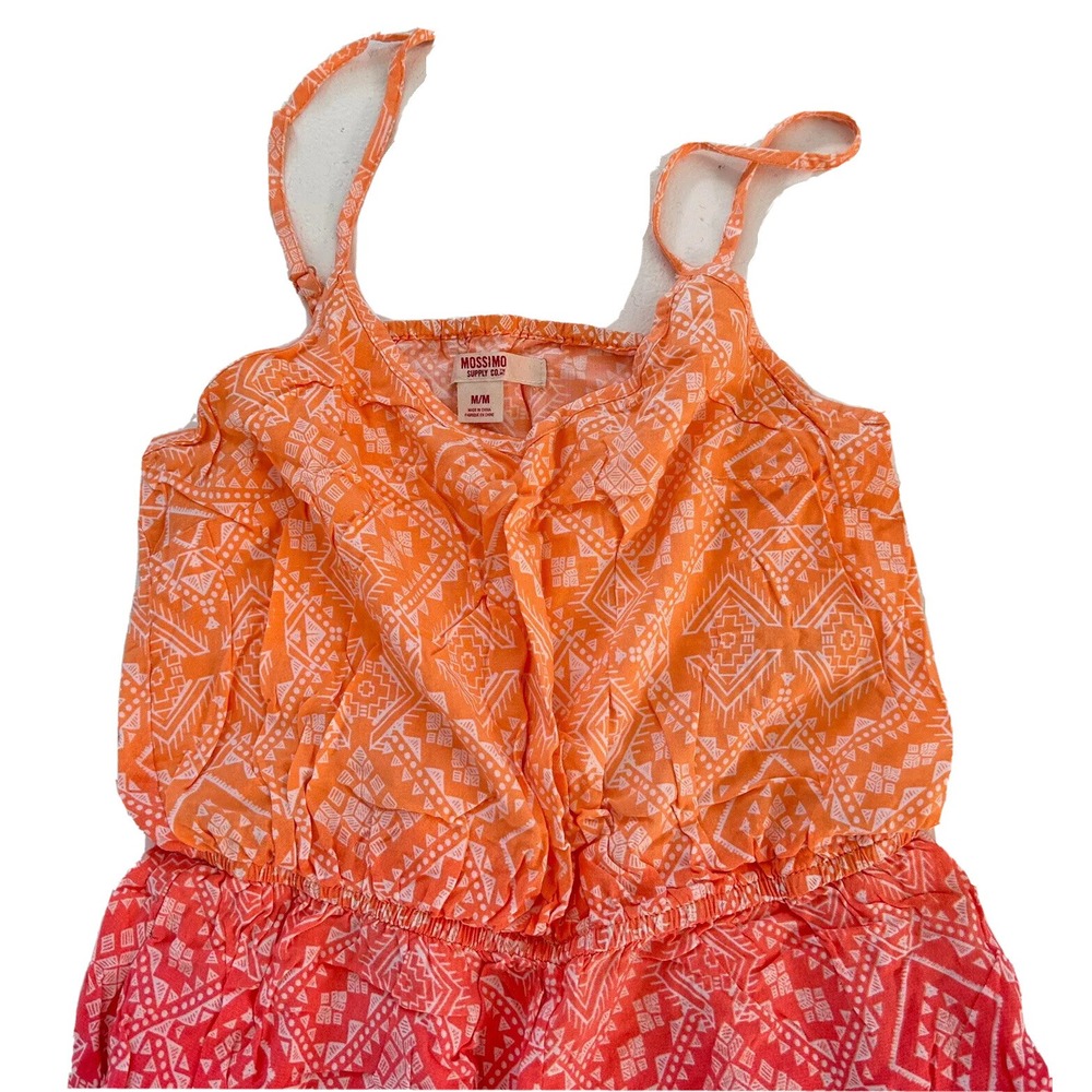 Mossimo Romper Womens Medium Supply Co. Orange Gradient Bohemian Orange Dress - Picture 3 of 9